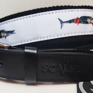 NWT SCALES GEAR MEN'S BELT TROPICAL WAHOO BELT SIZE 32